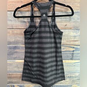 Lululemon Black Striped Tank Top- Reversible